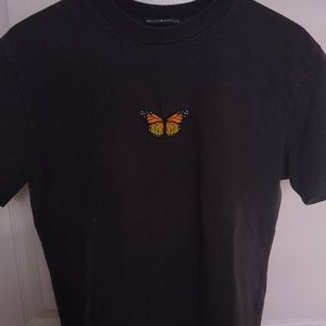 Black brandy Melville butterfly top